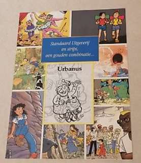 Willy Linthout / Urbanus - Urbanus - zeldzaam promotiemateriaal + originele tekening - "Standaard Uitgeverij en Strips, een Gouden Combinatie..." Urbanus - Agrafé - EO - (1998)
