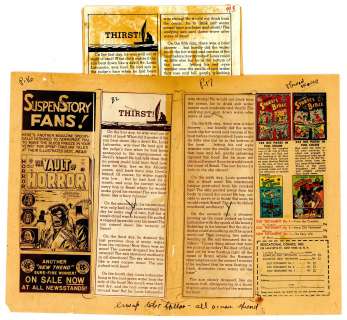 THIRST! TWO-FISTED TALES #20, Text Story, SP & Proof (1951) | Russ Cochran