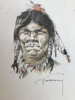 Hermann | Hermann - Dessin original couleur - Indien | Catawiki