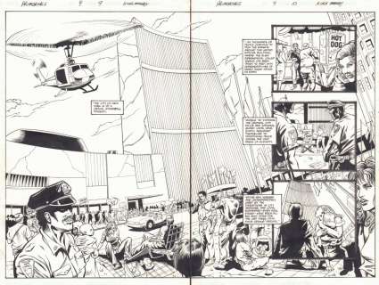 Mike Barreiro - Leonard nimoy‘s primortals #9 pgs. 9 & 10 - united nations dps - 1995