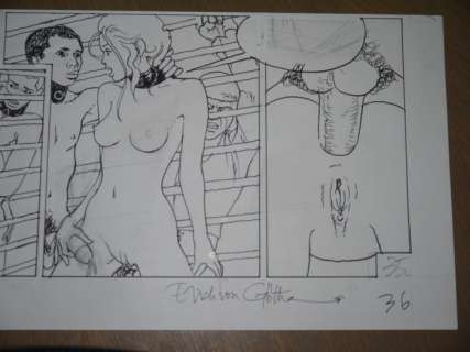 Von Gã¶Tha, Erich | Erich von GÃ¶tha - Dessin Ã  l’encre de chine - Les Malheurs de Janice T.4 - (2002) | Catawiki