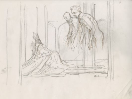 Enki Bilal | GRAPHITE IN PROGRESS 3 – Dessin original 86 | Galerie Barbier