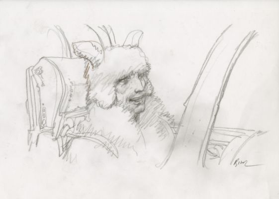 Enki Bilal | GRAPHITE IN PROGRESS 3 – Dessin original 69 | Galerie Barbier