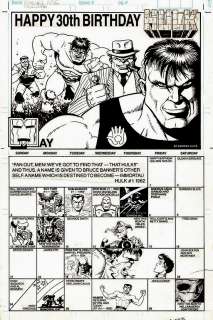 Darren Auck - marvel age #113 incredible hulk 30th anniversary back cover (1992)