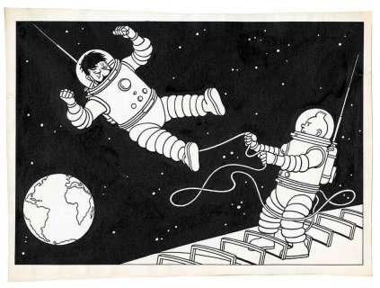 Hergé | -   TINTIN, ON A MARCHÉ SUR LA LUNE (T.17), CASTERMAN, 1954 | Christie’s