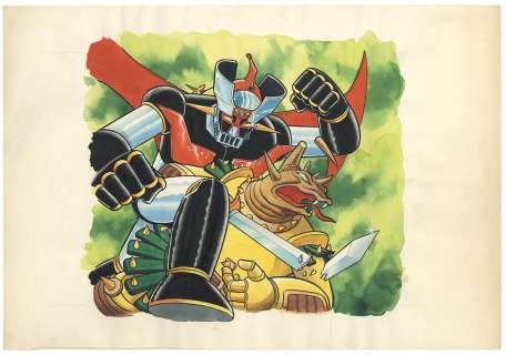 Go Nagai / Dynamic Productions Hand-Drawn Color Hanken Illustration Color Hanken Illustration " Mazinger Z"
