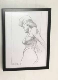 Liberatore, Tanino | Liberatore - Dessin original - Femme au chapeau | Catawiki