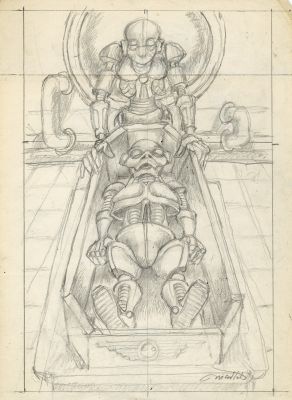 Jean-Michel Nicollet | MEKANOPOLIS – DESSIN ORIGINAL 024 | Galerie Barbier