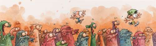 Midam - Kid Paddle - Game Over  Encre de Chine et de couleurs pour ce très