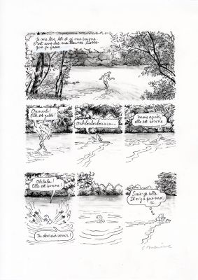Catherine Meurisse | LE CLAN DE WALDEN – PLANCHE ORIGINALE 15 | Galerie Barbier