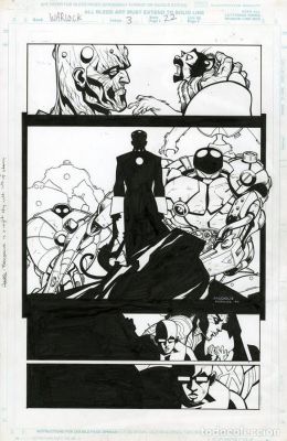 Página Original de Pasqual Ferry - Warlock #3 p.22 - Marvel 2008 | todocoleccion (Buy It Now)