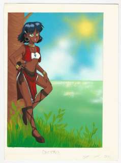 Anna Lazzarini | Anna Lazzarini - illustrazione originale "Il Mistero della Pietra Azzurra" - (1993) | Catawiki