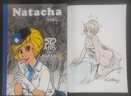 François Walthéry | Natacha - 50 ans de Charme(s) avec dédicace couleurs - (2020/2021) | Catawiki