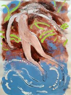 Baudoin, Edmond | Baudoin, Edmond - Dessin original couleur - Les Chemins de l’eau en Provence n°37 - L’Eau - (2012/2012) | Catawiki