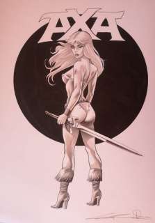 Giuseppe Candita | G.Candita - illustrazione originale "Axa" - Page volante - Exemplaire unique | Catawiki