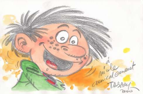 Tabary | Corinne et Jeannot, illustration au crayon gras et… | Millon