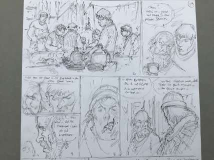 Hermann | Hermann - Planche originale crayonnée - Les Tours de Bois-Maury | Catawiki