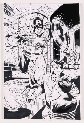 Ron Williams | Captain America Comics #2 Cover Homage Sketch by Ron Williams | mycomicshop.com