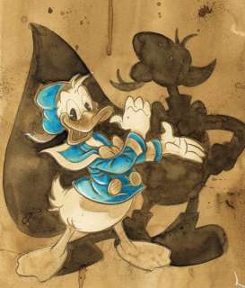 Guti, Coffee Artist | Donald Duck’s Alter Ego - Original Coffee Artwork - Guti Signed - Original Panting - Coffee Artist | Catawiki