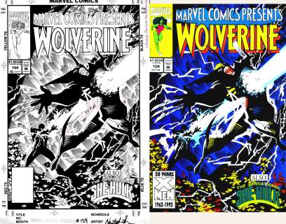 Chris Ivy, James Fry - marvel comics presents #124 cover (sold live on ‘dueling dealers of comic art‘ episode #21 podcast on 6-9-2021 (re-watch this funny art selling show here)