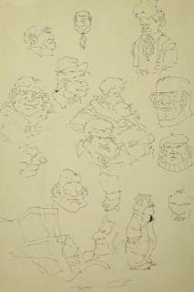 Comès | Etude de personnages au feutre (recto-verso). Dime… | Banque Dessinée