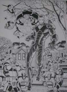 Sean Chen Pencil / Scott Hanna Ink | SEAN CHEN / SCOTT HANNA - IRON MAN - Original Splash page - Nova #2 - Page volante - Exemplaire unique - (2007) | Catawiki