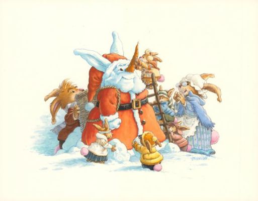 Loïc Jouannigot | Couverture originale - Sélection de Noël - INT 6 - Le Grand Livre de la famille Passiflore - La Famille Passiflore | Daniel Maghen