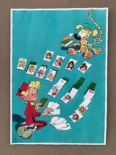 Gürsel, Gürcan | Gürsel, Gürcan - Dessin original couleur - Hommage à Franquin | Catawiki