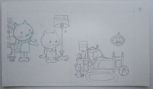 Ray Goossens (Studio) | Ray Goossens (Studio) - MUSTI - Originele pagina (potlood versie) (p.9) - Musti is jarig - (2003) | Catawiki