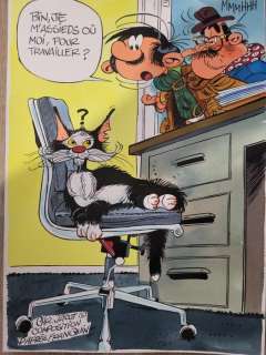 Jacot, Christian | Jacot, Christian - Dessin original couleur - Hommage à Franquin - (2022) | Catawiki
