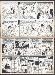 Bob de Moor - Planche Originale (P.20) - | Bob De Moor - Planche originale (p.20) - Les Aventures d’Oncle Zigomar/ De avonturen van Nonkel Zigomar - L’Empire des Taupes /Het Mollenrijk - (1955/2023) | Catawiki
