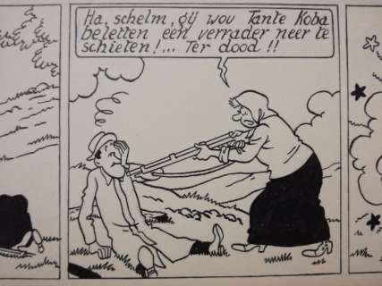 De Moor, Bob | De Moor, Bob - De nieuwe avonturen van Tijl Uilenspiegel - originele pagina (pag. 4) - De zwarte ossewagen - (1951/1984) | Catawiki