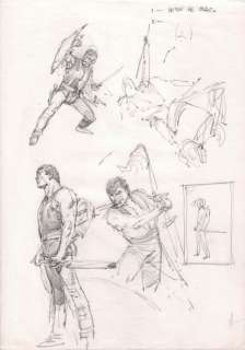 Lawrence, Don | Lawrence, Don - Originele schetstekening - Storm - (1980) | Catawiki