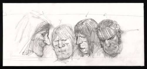 Lawrence, Don | Lawrence, Don - Originele schetstekening Storm - Mother Krone and Boys - (1980) | Catawiki