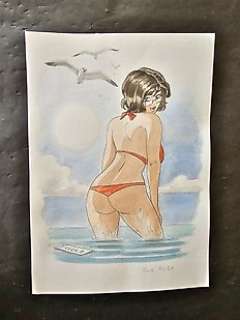 Cucca Vincenzo | Vincenzo Cucca - Dessin original - Érotique - Exemplaire unique - (2023) | Catawiki