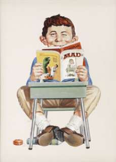 Norman Mingo Mad #101 Alfred "Infinity" Cover Original Art (EC, 1966). This Mingo masterpiece is - | Heritage