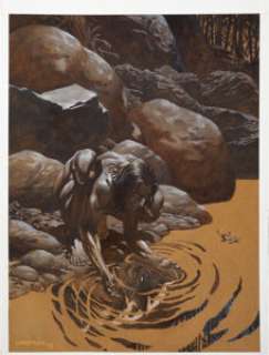 Bernie Wrightson Moonpool Painting Original Art (1978). Few artists’ names conjure up images of the macabre - | Heritage