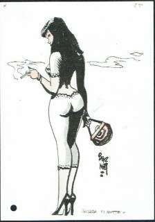 Jordi Bernet | Chiara di Notte con borsetta - J. Bernet - original artwork - Page volante - Exemplaire unique | Catawiki