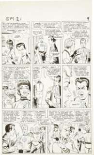 Steve Ditko Amazing Spider-Man #21 Human Torch page 7 Original Art (Marvel, 1965).  Boys will be boys -- - | Heritage