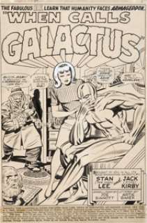 Jack Kirby and Joe Sinnott Fantastic Four #74 Silver Surfer and the Thing Splash Page 1 Original Art - | Heritage