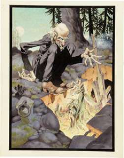 Bernie Wrightson Uncle Creepy Colored Illustration Original Art (Warren, 1974). This delicately colored - | Heritage