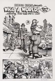 Robert Crumb Funny Aminals "What a World! Part Two" Splash Page Original Art (Apex Novelties, 1972). - | Heritage