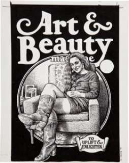 Robert Crumb Art & Beauty #1 Cover Original Art (Kitchen Sink, 1996). Mrs. R. Crumb looks sharp, posing in her - | Heritage