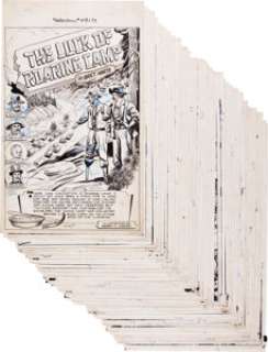 Henry C. Kiefer Classics Illustrated #62 Western Stories Complete Story Original Art Group (Gilberton, 1949). -