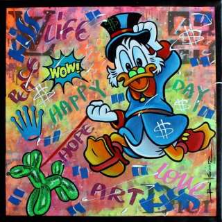 Gabriel Brisan | Uncle Scrooge - Having a Walk - 50 x 50 cm | Catawiki