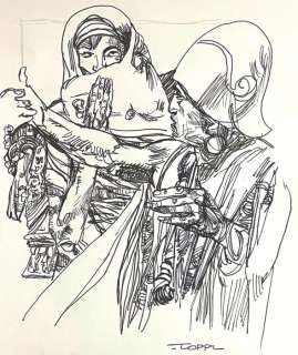 Toppi, Sergio | Toppi, Sergio - Dessin original - Couple | Catawiki