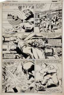 John Byrne and Joe Rubinstein Captain America #252 Page 14 Original Art (Marvel, 1980). While Cap aids Batroc, Mr. -
