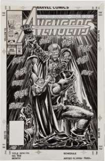 M. C. Wyman and Tom Palmer The Avengers #353 Cover Original Art (Marvel, 1992). It‘s Black Knight vs. Black Knight -