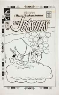Ray Dirgo The Jetsons #16 Cover Original Art (Charlton, 1972). Crazy, cosmic, cover shtick by Ray Dirgo. Measures -