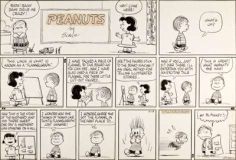 Charles Schulz Peanuts Sunday Comic Strip Original Art dated 3-19-64 (United Feature Syndicate, 1964). Stuck - | Heritage